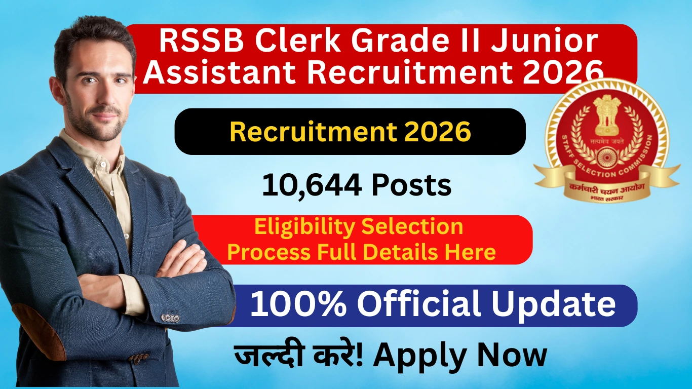 RSSB Clerk Grade II Junior Assistant Recruitment 2026 – 10,644 Posts, Apply Online Now