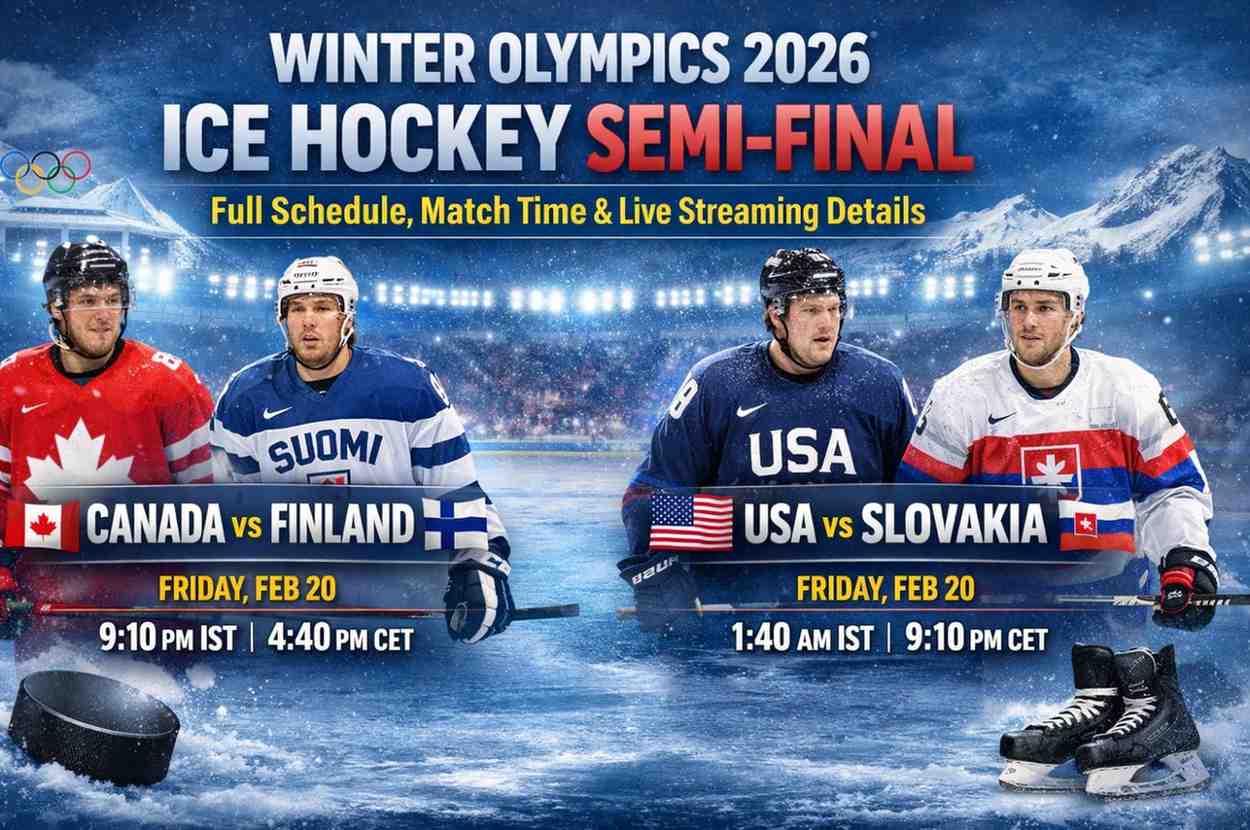 Winter Olympics 2026 Ice Hockey Semi-Final: Full Schedule, Match Time & Live Streaming Details